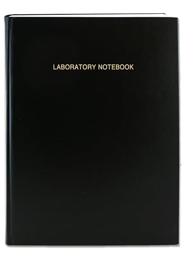 BookFactory Black Lab Notebook (0.25" Grid), Hardbound, 96 Pages - color: Black, size: 8 x 10 - 96pg