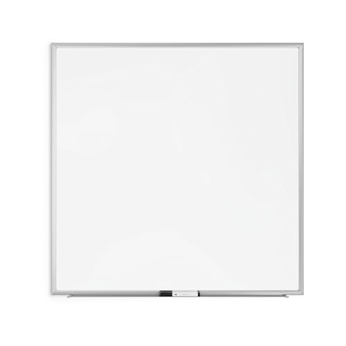 U Brands Magnetic Dry Erase Board White Board, 36" x 36", Silver Aluminum Frame, Includes Marker - size: 35"W x 35"H