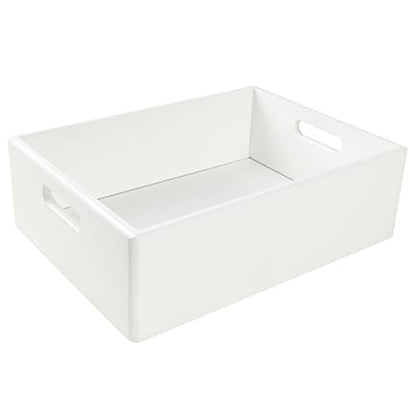 Creative Deco XL White Wooden Crate Nesting Crate Handles - color: White, size: XL