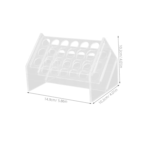 18holes Tube Holder Display Stand Lab Rack for Organized Storage of Test Tubes Slanted Design for Easy Access Construction Versatile Use