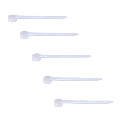 Plastic Measuring Scoop, (1.25 cc | 1/4 Teaspoon | 1.25 mL) Long Handle Spoons for Powders, Granules, Coffee, Pet Food, Baking Supplies, Protein and Other Dry Goods, BPA Free (Set of 5) - size: 1.25 cc | 1/4 teaspoon | 1.25 mL