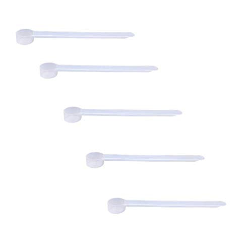 Plastic Measuring Scoop, (1.25 cc | 1/4 Teaspoon | 1.25 mL) Long Handle Spoons for Powders, Granules, Coffee, Pet Food, Baking Supplies, Protein and Other Dry Goods, BPA Free (Set of 5) - size: 1.25 cc | 1/4 teaspoon | 1.25 mL