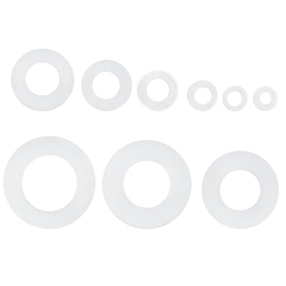 PATIKIL Nylon Spacers Assortment, 600Pcs Plastic Spacer M2 M2.5 M3 M4 M5 M6 M8 M10 M12 Spacer Screw Standoff Round Electrical Outlet Spacer Screw Bolts Hardware Receptacle, White - color: White