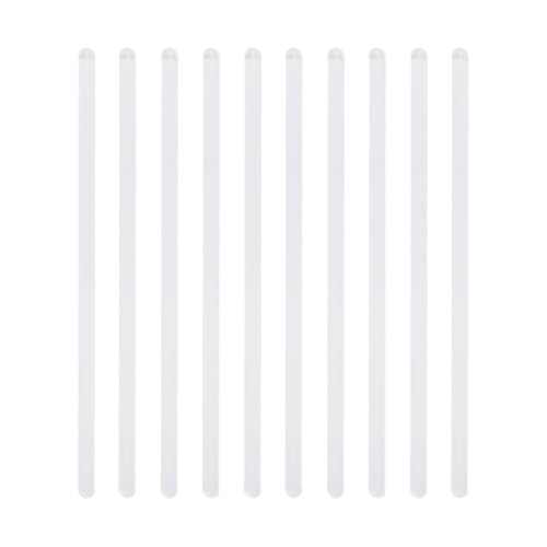 10 Pcs Glass Stirring Sticks Lab Stirring Rods Science Mixing Sticks Clear Cocktail Swizzle Sticks Beverage Stirrer Sticks with Round Ends for Hot Cold Drinks