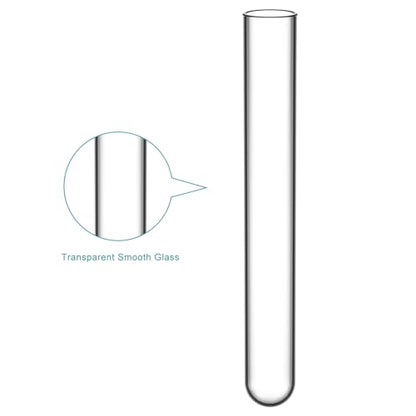 StonyLab Borosilicate Glass Round Bottom Test Tubes, 20mm OD X 150mm Length (Pack of 20) - style: 20 Pack
