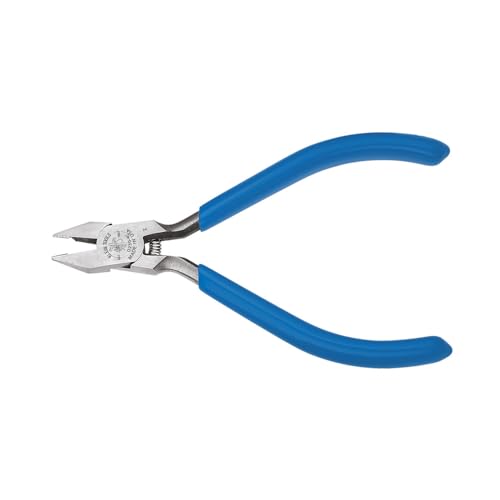 Klein Tools D230-4C Diagonal Cutting Electronics Pliers, Semi-Flush, 4-Inch - style: Nickel Ribbon Wire Cutter