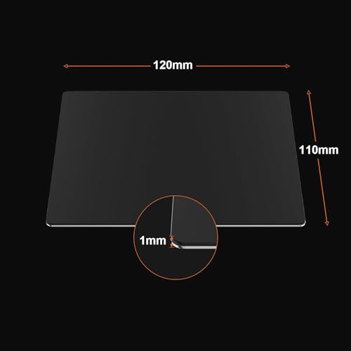 TINA2S 3D Printers Plexible and Removable Magnetic PEI Spring Steel Build Plate, Heatable, 1pc (Not Compatible with TINA2 Basic or TINA2C Version), 120mm x 110mm Spring Steel Removable Platform