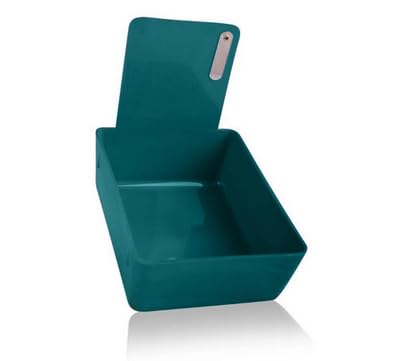 4/Pk Dental Lab Pan Medium Plastic Dental Medical Pro Lab Working Pan with Stainless Steel Clip (Teal) - color: Teal