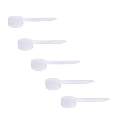 Plastic Measuring Scoop, 2 Teaspoon (11 cc | 11 mL) Long Handle Spoons for Powders, Granules, Coffee, Pet Food, Baking Supplies, Protein and Other Dry Goods, BPA Free (Set of 5) - size: 11 cc | 2 teaspoon | 11 mL