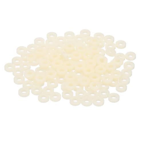 PATIKIL M3 Electrical Outlet ABS Spacers, 120 Pcs 3.2mm ID, 7mm OD, 2mm Length Washer Spacer Assortment Plastic Round Without Threaded,Switch and Receptacle Spacers for M3 Screws - size: 3.2mm ID x 7mm OD x 2mm Length