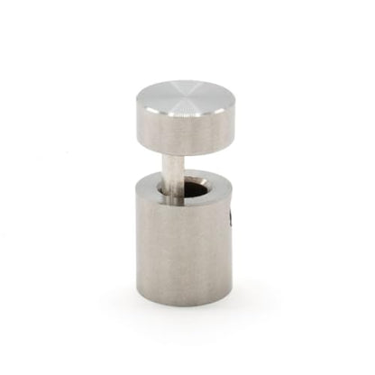 OUTWATER Sign Standoff 1/2" Diameter x 1/2" Barrel Length Brushed Stainless Finish Eco Easy Edge It No Drill Standoff Pack of 4 - size: 4 Piece Pack
