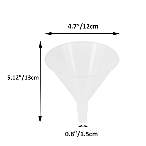 zmybcpack 8 Pack Plastic Funnels,4.7" Wide Mouth Funnels