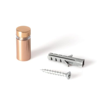 Sign Standoff 1/2" Diameter x 3/4" Barrel Length Champagne Brown Aluminum Eco Series Easy Fasten Standoff Pack of 8 by Outwater - size: 8 Piece Pack