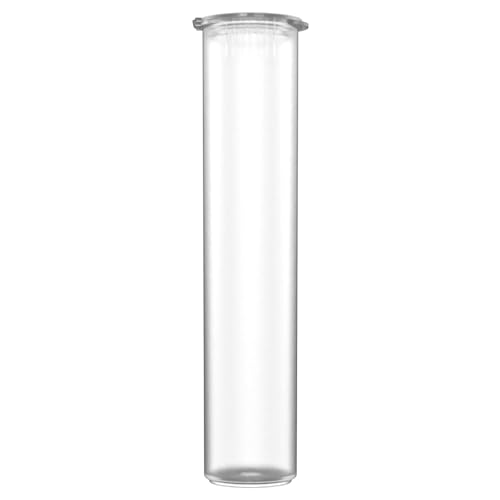 92mm CR Plastic Packaging Pop Top Tubes - Child Resistant Travel Holder Vial Containers - 700 Qty (Clear) - color: Clear