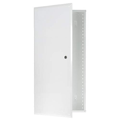 On-Q 28" Structured Media Enclosure with Hinged Cover Lock, 20 Gauge CRS, Flush or Surface Mount - size: 28 inch
