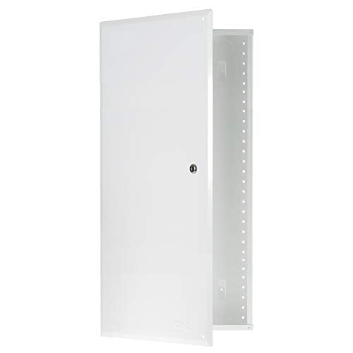 On-Q 28" Structured Media Enclosure with Hinged Cover Lock, 20 Gauge CRS, Flush or Surface Mount - size: 28 inch