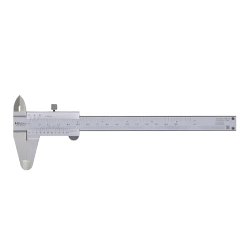 Mitutoyo 530-104 Vernier Caliper, 0.05mm-1/128" Graduation, 0-150mm/0-6" Range, +/- 0.05mm Accuracy