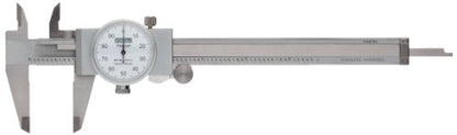 Fowler 52-008-706 Stainless Steel Shockproof Dial Caliper, 0-6" Measuring Range, 0.001" Graduation Interval, Face Color White - color: White, size: 6"