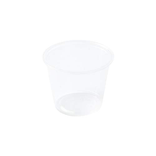 Restaurantware Portion Cups 2000 Pack of 5.5 oz Plastic Clear Disposable Condiment Cup Jello Shot Spill-Resistant Sauce Container - color: Clear, size: 5.5 oz