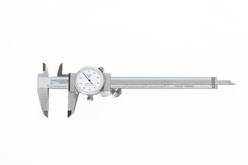 PEC Dial Caliper 0-6 Inch, Stainless Steel Precision Measuring Tool - size: 0-6“