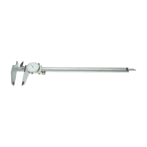 HFS 0-12 Inch Dial Caliper, ±0.001 Inch Accuracy, 4-Way Precision Measuring Tool for Inside, Outside, Depth and Step Measurements, Shockproof Design with Protective Storage Case - size: 0-12" Carbon Steel