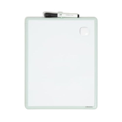U Brands Dry Erase Whiteboard, 11" x 14", Small Whiteboard, Green Frame - color: Sage Green