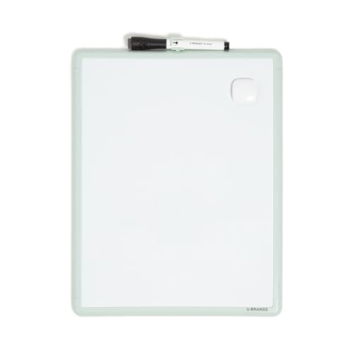 U Brands Dry Erase Whiteboard, 11" x 14", Small Whiteboard, Green Frame - color: Sage Green