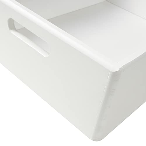 Creative Deco XL White Wooden Crate Nesting Crate Handles - color: White, size: XL