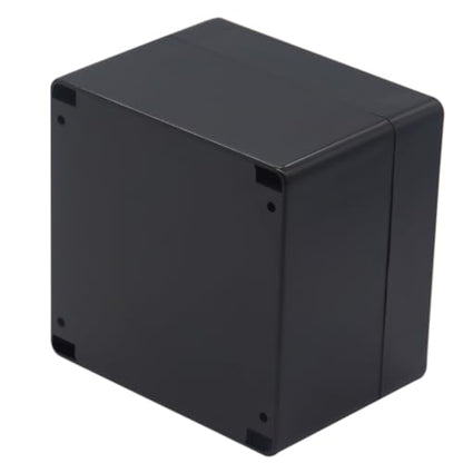 Project Box ABS Black Electrical Boxes IP65 Outdoor Waterproof Box Electronic Junction Box Power Enclosure with Cable Glands for DIY Project 4.72 x 4.72 x 3.54 inch (120x120x90mm) - size: 4.72"x4.72"x3.54"