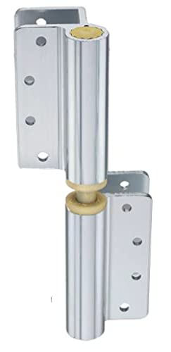 Aluminum Wrap-Around Hinges for Toilet Partition Door, 1 Pair for 1 in. Door & 1 in. Pilaster, Bright Anodized Finish