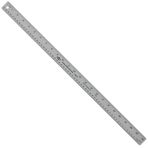 ALVIN Stainless Steel Ruler 24 Inches Model R590-24 Drawing and Design Tool for Students and Professionals, Great for Drafting, Architecture, Engineering, and Art - Stainless Steel Ruler -24 Inches - style: 24"