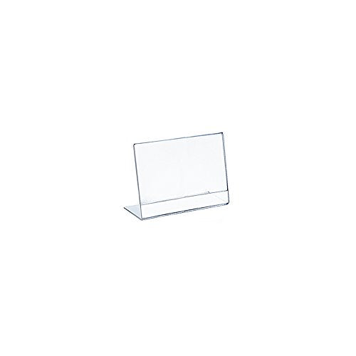 Azar Displays 112728 5" W x 5" H L-Shaped Sign Holder-10PK, clear - size: 5 in W x H Square