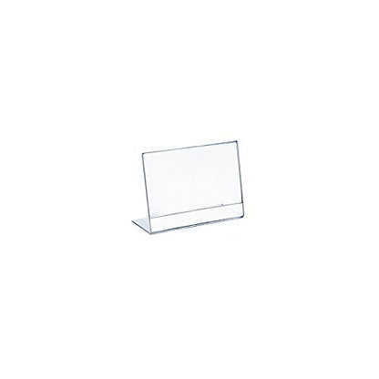 Azar Displays 112728 5" W x 5" H L-Shaped Sign Holder-10PK, clear - size: 5 in W x H Square