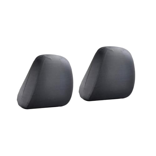 2 PCS Car Headrest Covers, Stretch Fabric Head Rest All-round Dustproof Protector, Elastic Breathable Washable Headrest Sleeves, Reusable Car Interior Accessories (Gray) - color: Gray