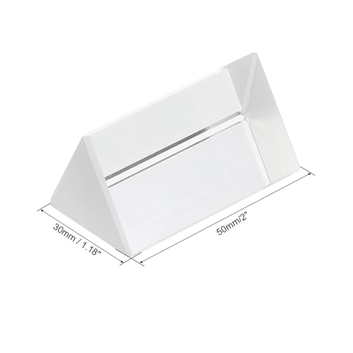 PATIKIL 50mm/2 Inch Triangular Prism, 1 Pack Glass Optical Crystal Rainbow Prism for Photography Physics Teaching Lights Photo, Clear