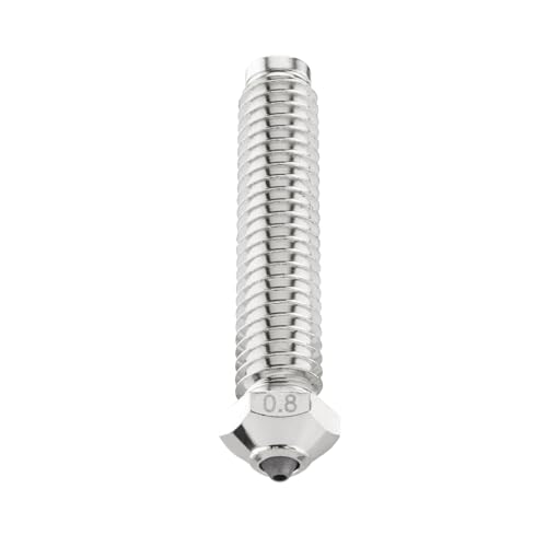 Tungsten Carbide Nozzle 0.8mm for Elegoo OrangeStorm Giga 3D Printer, High Thermal Conductivity Abrasion Resistance for Precision Additive Manufacturing - size: Tungsten Carbide, style: 0.8mm