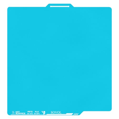 Sovol 3D Printer Upgraded Flexible Cold Build Plate Double Sided, 257x257mm - size: 257*257mm (Cool)