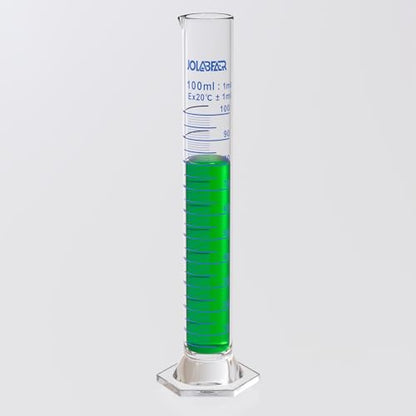 JOLABEAR 100 mL Glass Graduated Cylinder, 3.3 Borosilicate, 2-Pack - size: 100ml-2pcs