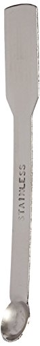 United Scientific Supplies SSSP04 Stainless Steel Spatulas, One End Flat, One End Spoon, 4" Length (Pack of 10)