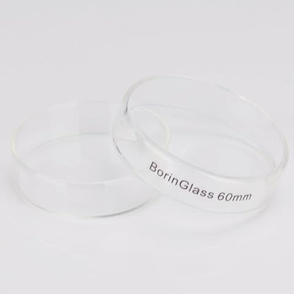 BorinGlass Petri Dishes, Autoclavable Cell Culture Dishes Lab Dishes with Clear Lid, 60x15 mm, Pack of 10