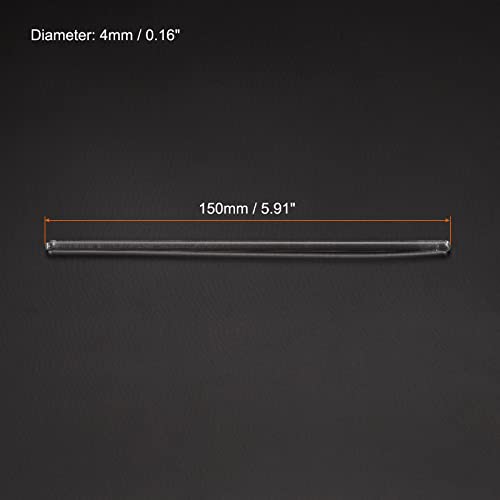 MECCANIXITY 3.3 Borosilicate Glass Stick 5.91" Length 4mm Dia Stir Rod Mixing Tools with Both Ends Round for Lab Kitchen Science 6Pcs - size: 5.91"
