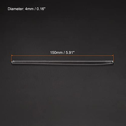 MECCANIXITY 3.3 Borosilicate Glass Stick 5.91" Length 4mm Dia Stir Rod Mixing Tools with Both Ends Round for Lab Kitchen Science 6Pcs - size: 5.91"