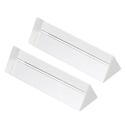 PATIKIL 100mm/4 Inch Triangular Prism, 2 Pack Glass Optical Crystal Rainbow Prism for Photography Physics Teaching Lights Photo, Clear - size: 100mm/4 Inch