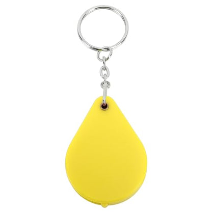 Pocket Magnifier Keychain 10X 32mm Folding Lens Yellow - color: Yellow