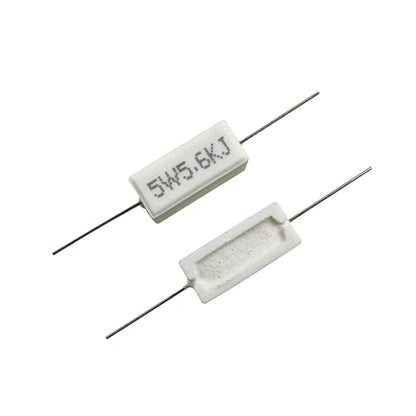 120 Pieces 5W Ceramic Cement Resistor Kit 0.01 Ohm - 100K Ohm - size: 0.01Ω-100K Ω 120 PCS