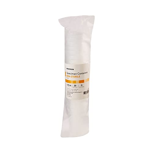 McKesson Specimen Containers, Non-Sterile, Without Lid, 4 oz, 20 Count