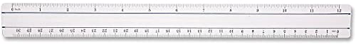 Westcott 15571 Clear Data Processing Magnifying Ruler, 12 Inch - size: 1 Count (Pack of 1)