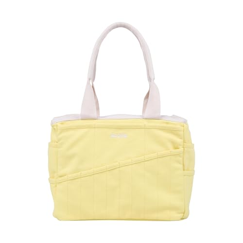 Soolla Studio Bag: Art Supply Storage Organizer & Pottery Tool Bag, Washable Tote, Yarn Bag, Crochet, 30 Pockets, 15+ Colors - color: Banana Peel