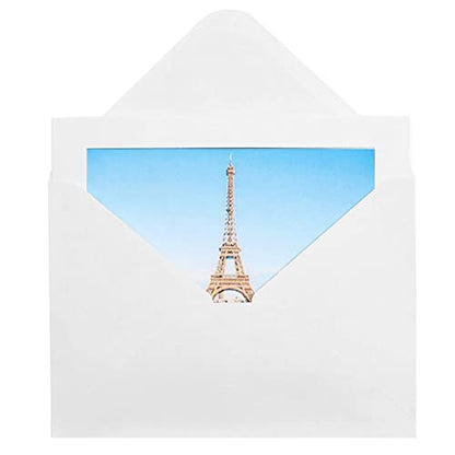 Best Paper Greetings 48 Pack Photo Frame Cards 4 x 6 inch with Matching Envelopes, Blank Paper Picture Holder Cards for DIY Birthday & Anniversary Photo Greetings