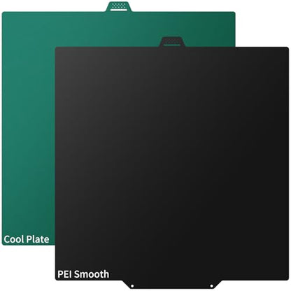 Upgraded 280x280mm Low-Temp Q2 Cool Build Plate and Smooth PEI Film for QIDI Q2/Q2 Combo, Double Sided Textured Cold Plate and Smooth Import PEI Sheet Spring Steel Removable Printed Bed. - size: 280x301mm